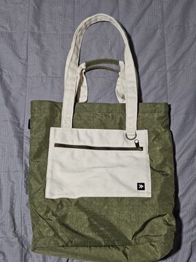 Two-Tone Olive & Cream (Scout) Canvas Utility Tote - Thread Wallets